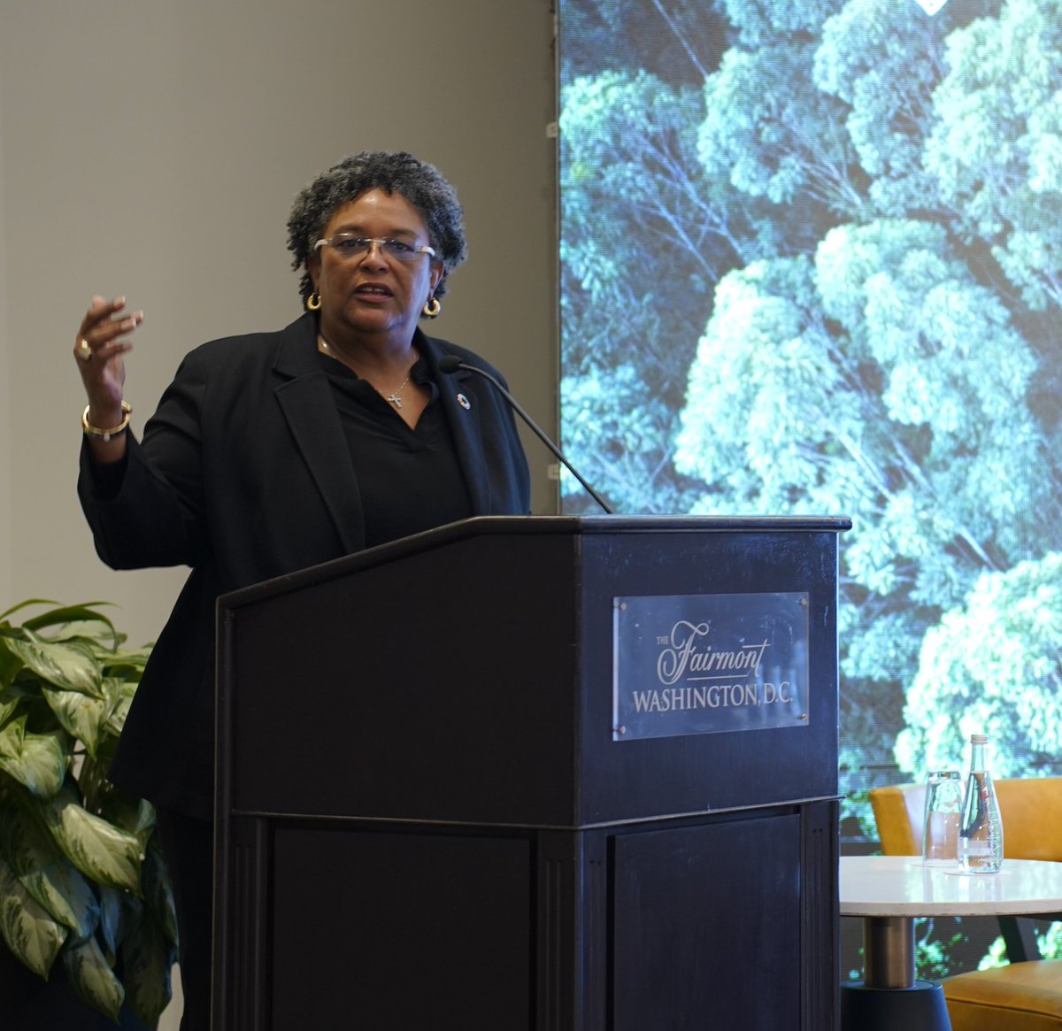 Prime Minister of Barbados @miaamormottley joined the #COP29 “Enabling Global Action for Climate Finance” dialogue. She is a strong advocate for the countries most vulnerable to climate change. COP29 will host an inclusive conference that values the voices of all parties.