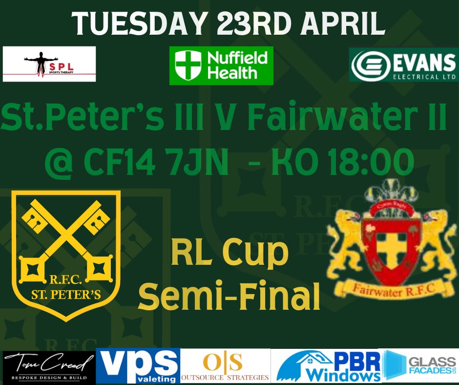 Another Semi-Final tomorrow night. Go well our 3rds, let’s get another team to the CAP 💚🖤#upparocks
