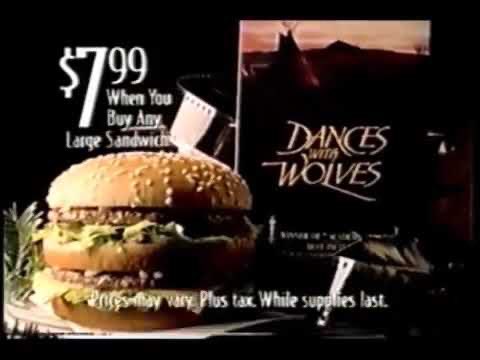 Pretty sure the VHS copy of Dances with Wolves that we had growing up came from McDonald’s