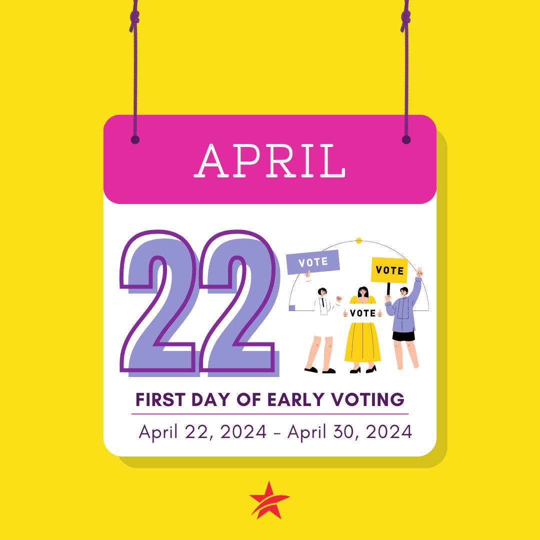 Today is the first day of early voting! ☑️ Make sure to have your government issued ID ☑️ Find your nearest polling location here: bit.ly/FindMyElection… ☑️ Voting should be easy, but when it's not call 866-OUR-VOTE & our team of voting rights experts will be ready to help!📞
