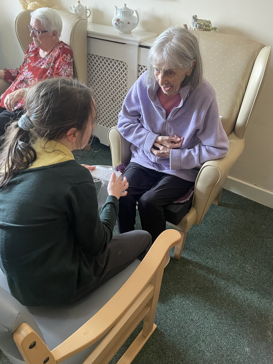 It was great to visit Bryn Derwen today. Our pupils enjoyed a chat with the residents as part of our work for intergenerational week.