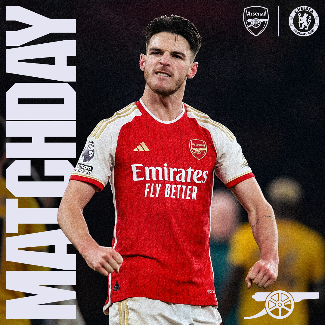 🔴 𝗠𝗔𝗧𝗖𝗛𝘿𝘼𝙔 ⚪️

🆚 Chelsea
🕗 8pm (UK)
🏆 Premier League
🏟 Emirates Stadium