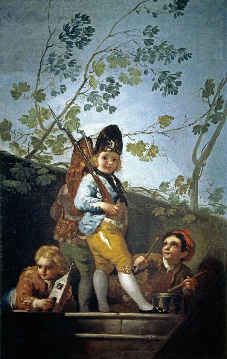 'Muchachos jugando a soldados' del pintor Francisco de Goya.