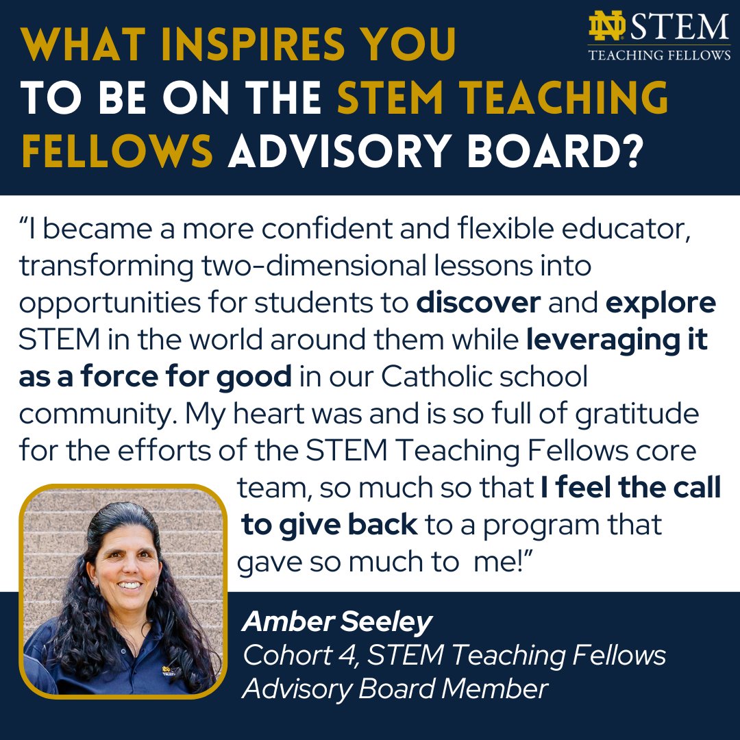 Amber shares why she gives back to ND STEM Teaching Fellows through serving on the Advisory Board. #STEMFellows