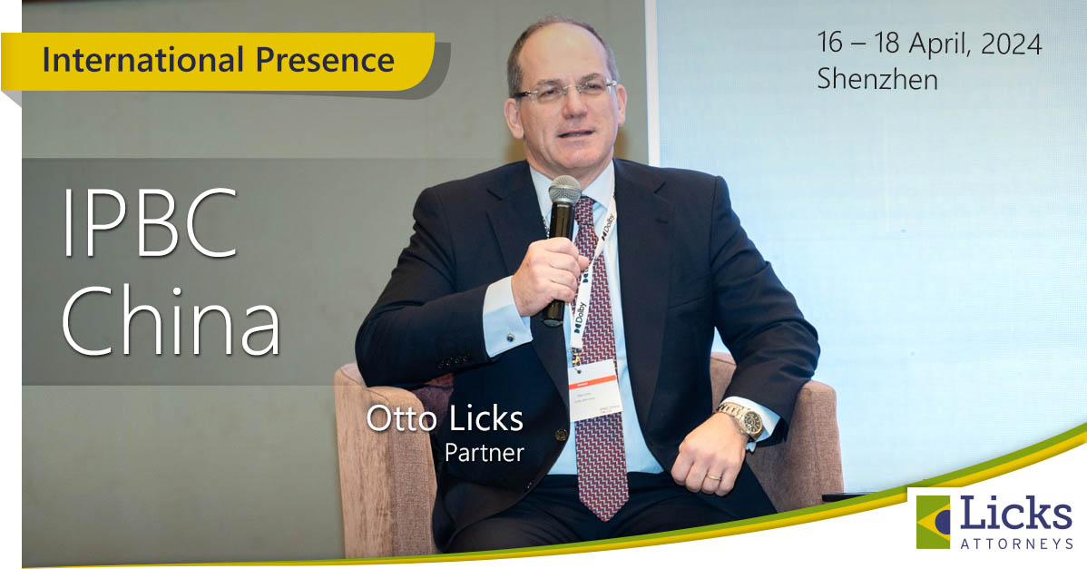 LicksAttorneys's tweet photo. Otto Licks, founding partner, featured as moderator and speaker at IPBC China, which took place in Shenzhen from April 16 to 18. The conference explored the complex landscape of intellectual property rights in that jurisdiction.

#LicksAttorneys #IPBC #IAM #IntellectualProperty https://t.co/RQl7veEe9O