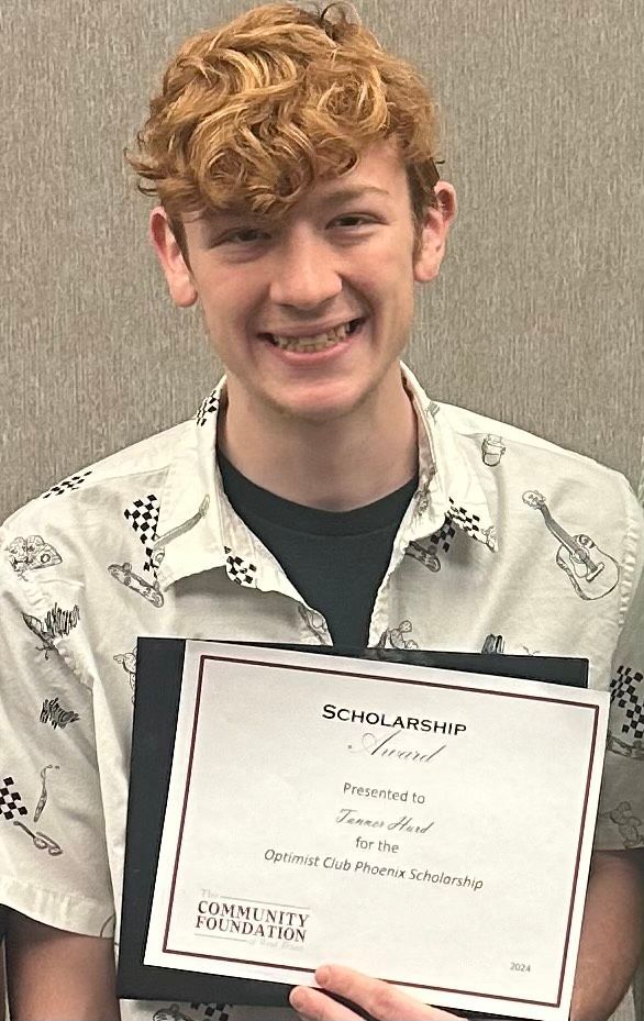 Congratulations, Tanner Hurd! He received the Phoenix Award last week, a scholarship that will be applied to his welding degree at South Plains College.