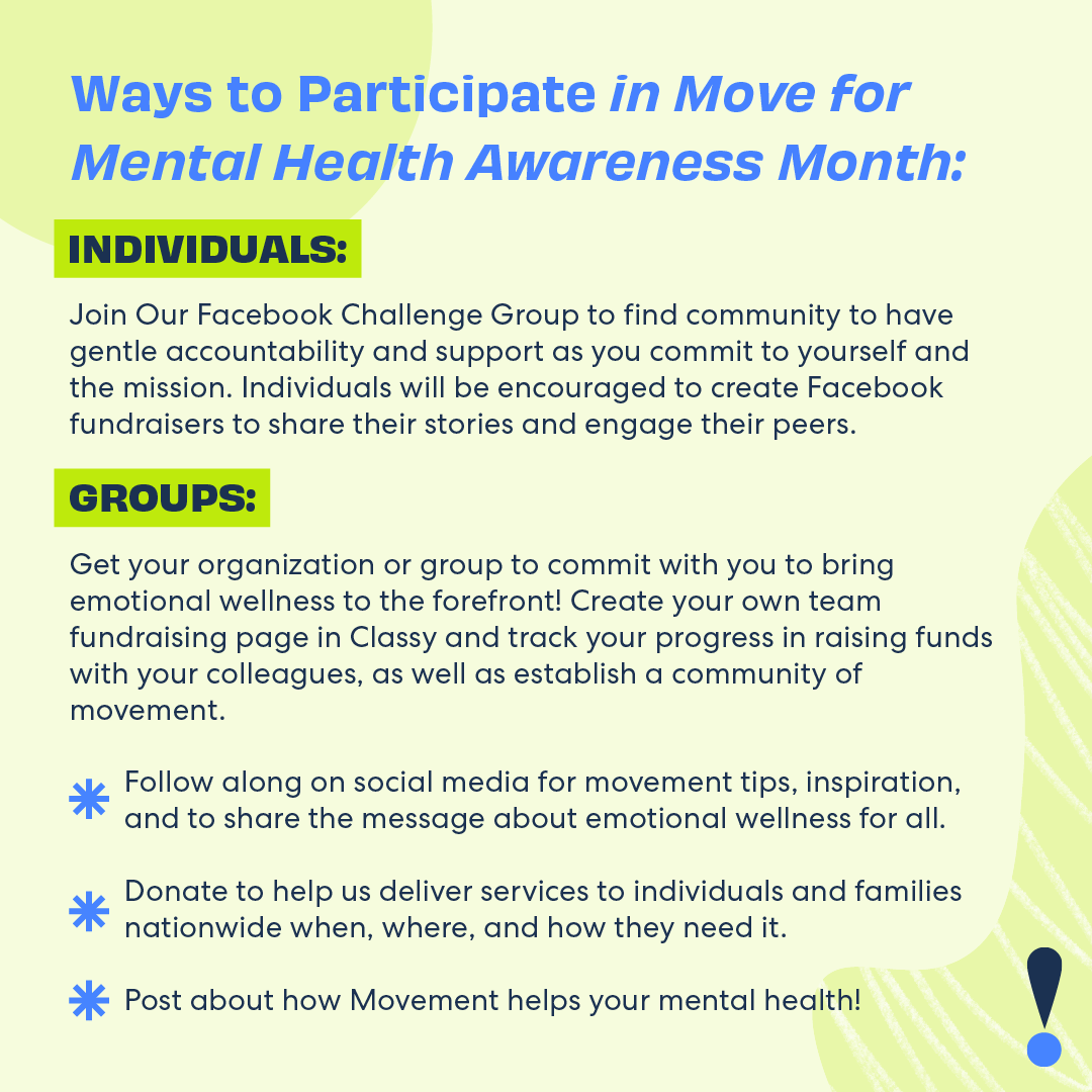 Join Vibrant in revolutionizing #mentalhealth awareness! Our 'Movement for Mental Health' Wellness Challenge is your chance to make a difference while having fun and staying active. Join us today at bit.ly/vibrantmoves. #MentalHealthAwarenessMonth #MentalHealthMonth