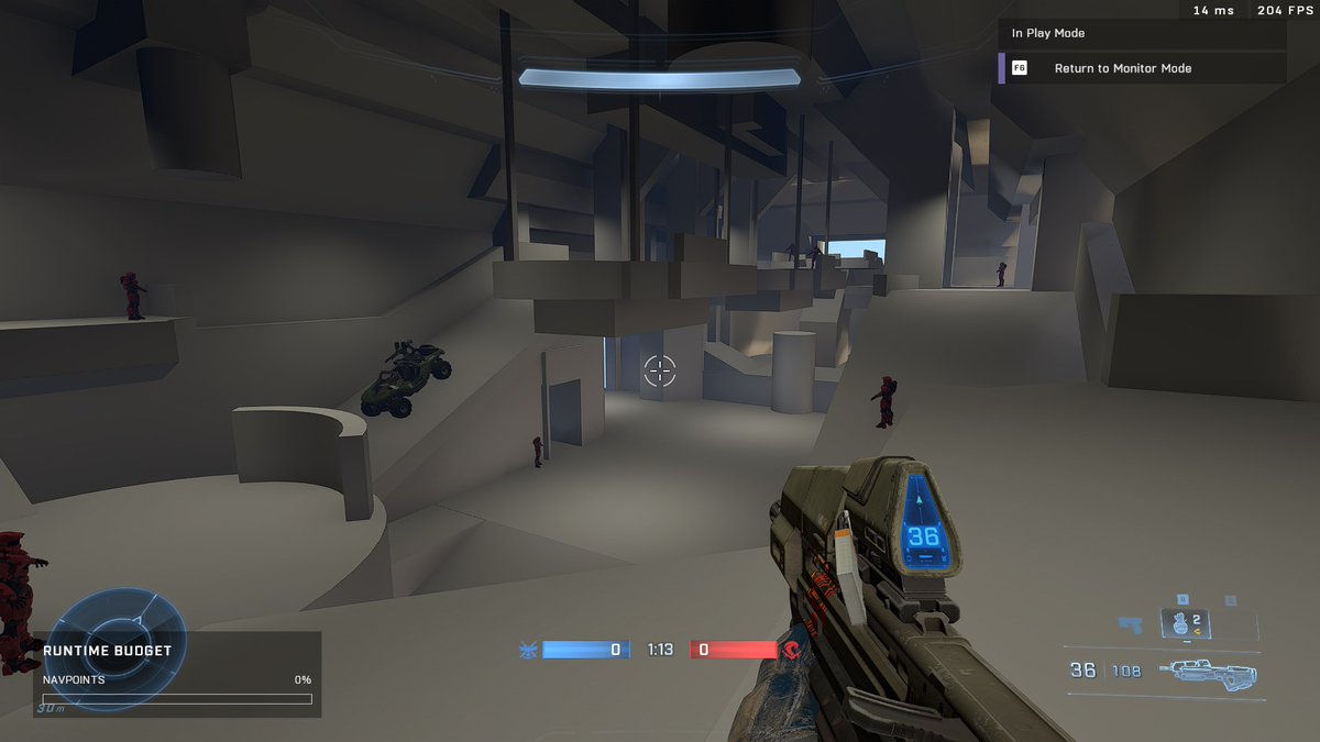 Interesting read. @ScriptersGuild is cooking up a faithful H5 Warzone experience for Halo Infinite so look forward to that. Here for example, is a blockout of the middle 'Fortress' structure interior seen in various H5 Warzone maps that I've been recreating with the B2FP.