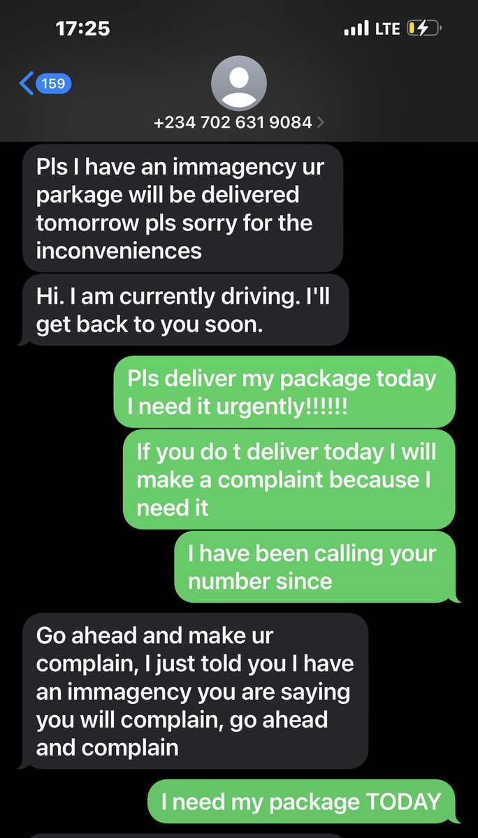 LilyGreenRoom's tweet photo. I ask that he kindly delivers today unfailingly. Else I will make a complaint.
He says to go ahead and make my complaint. So here it is. https://t.co/YhqrzbHU2D