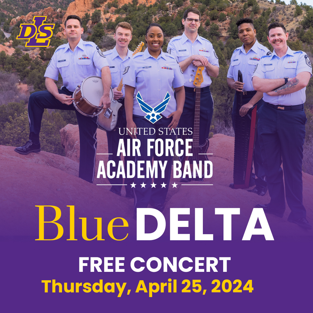 De La Salle Collegiate will host Blue Delta, the commercial, popular music ensemble of @AFBands1 
for a special free concert this Thursday, April 25 at 9:50 a.m. in the Bill Fox Gymnasium. All members of the community are invited to attend.
#usafacademyband #usafaband