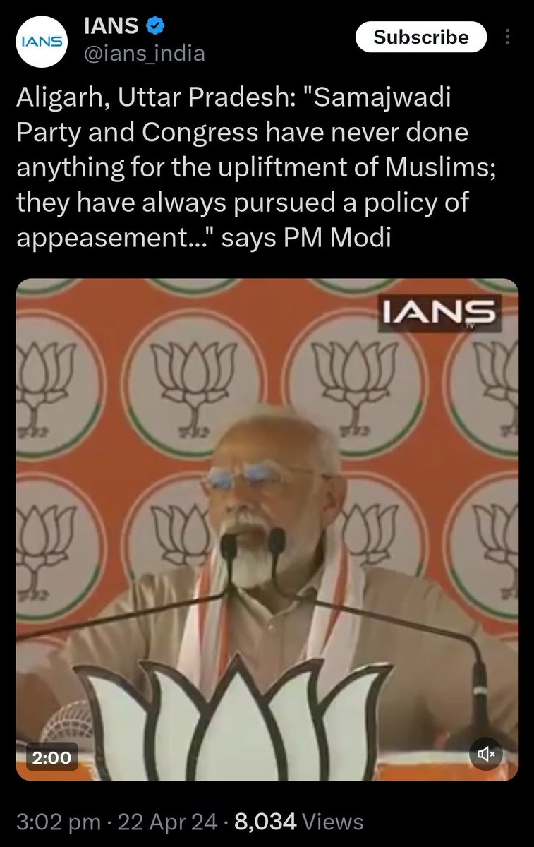 Yesterday, Prime Minister of India Narendra Modi was abusing Indian Muslims..ye auqat he India ki aur baray naare lagate hen mahaan Bharat Kay.

What a Hypocrite and Shameless man.. 
#HateSpeech #ElectionCommission #DarpokSaheb 
#IndianMuslims