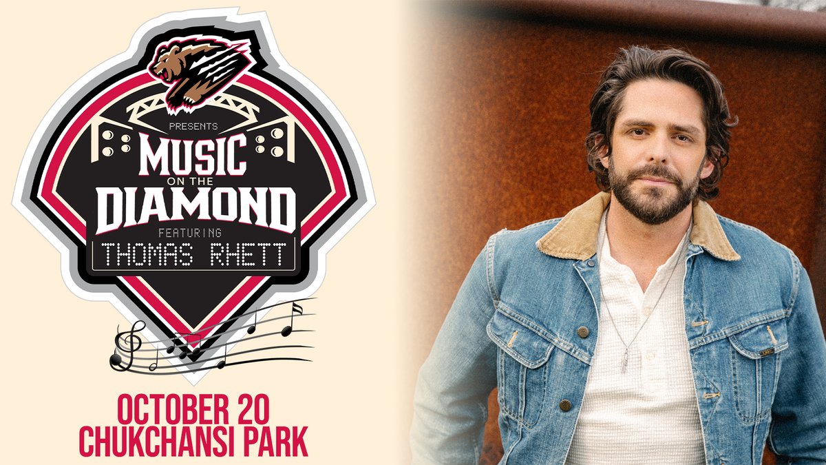 BREAKING - @ThomasRhett is coming to Chukchansi Park as part of @diamondbaseball's Music on the Diamond concert series! 🎵 🎟️ Tickets go on sale Friday, May 3