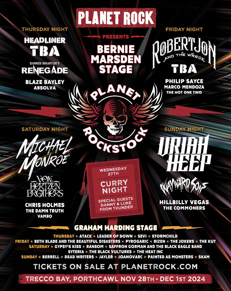 ROCKSTOCK... we have missed you. So happy to share we will be back at Trecco Bay this year. Huge thanks to @PlanetRockRadio for having us on the bill. TICKETS: planetrockstock.gigantic.com/planet-rocksto… SEE YOU AT THE BAR...