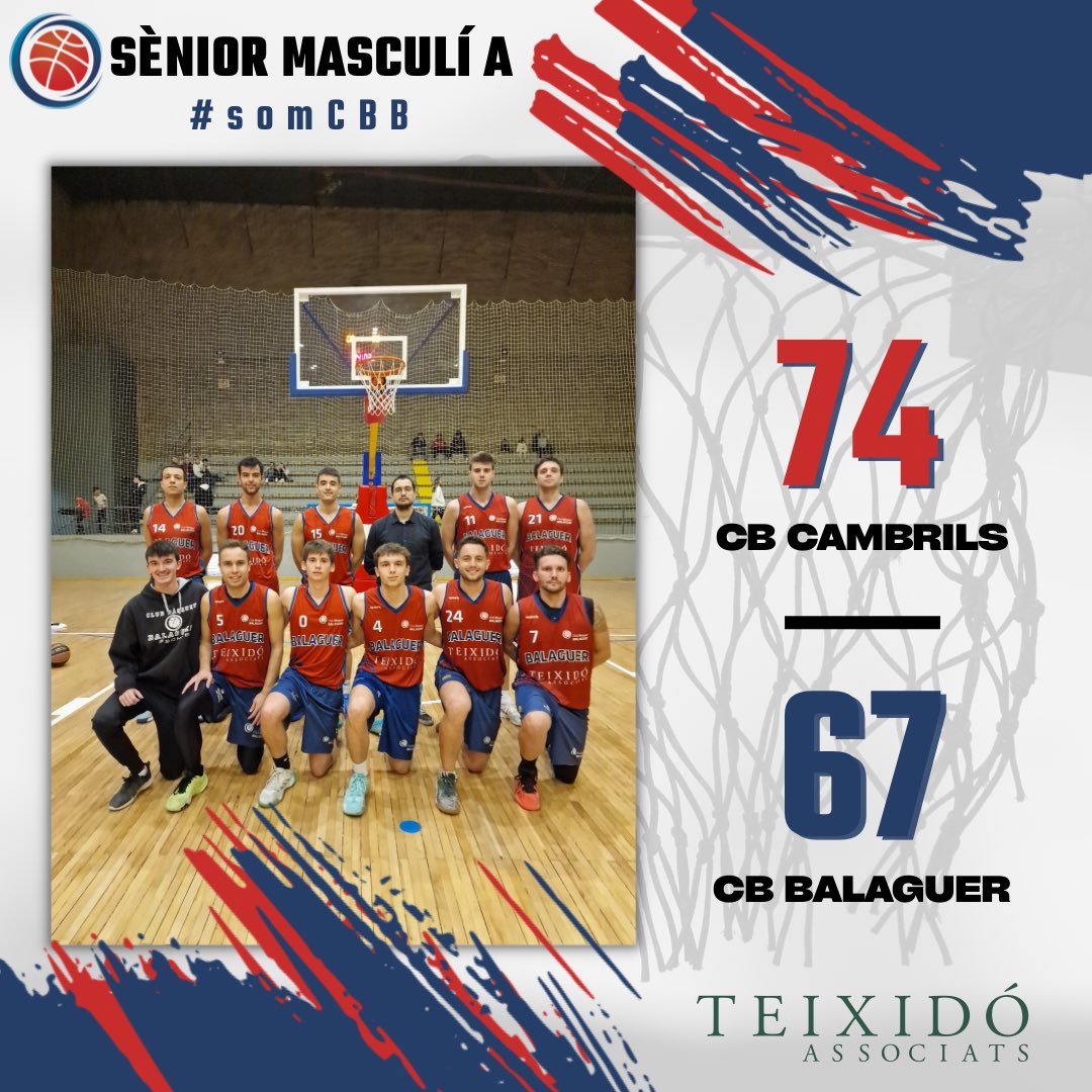 🤜🏼SEGUIM LLUITANT🤛🏼

Victòria pel primer equip femení davant d'un rival directe i derrota del masculí en el seu desplaçament a Cambrils.

#somCBB