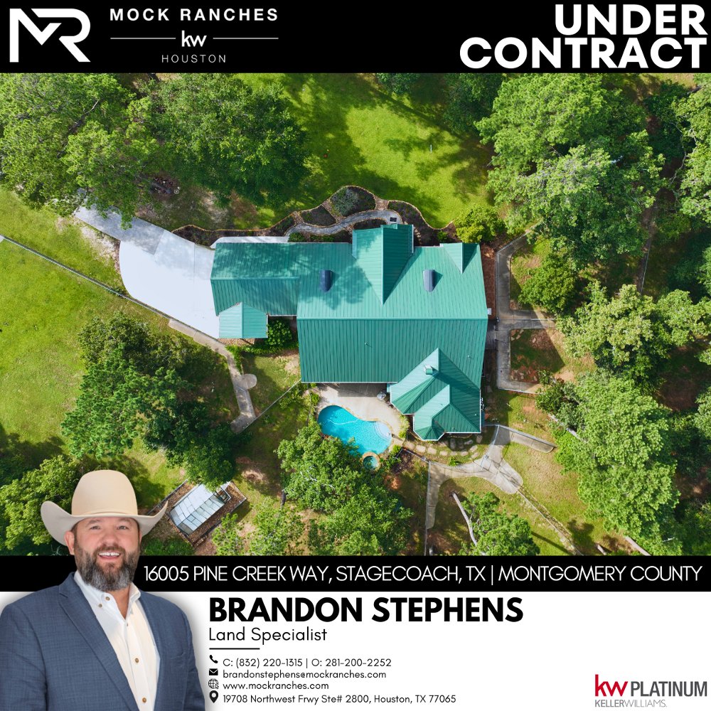 UNDER CONTRACT‼️🔥

📍16005 Pine Creek Way, Stagecoach, TX | Montgomery County  | +-69 Acres

#mockranches #mockrancheshouston #landbrokercoop #kwland #buymoreland #landspecialist #undercontract #montgomerycounty #stagecoachtx #texasfarmandranch #texasrealestate