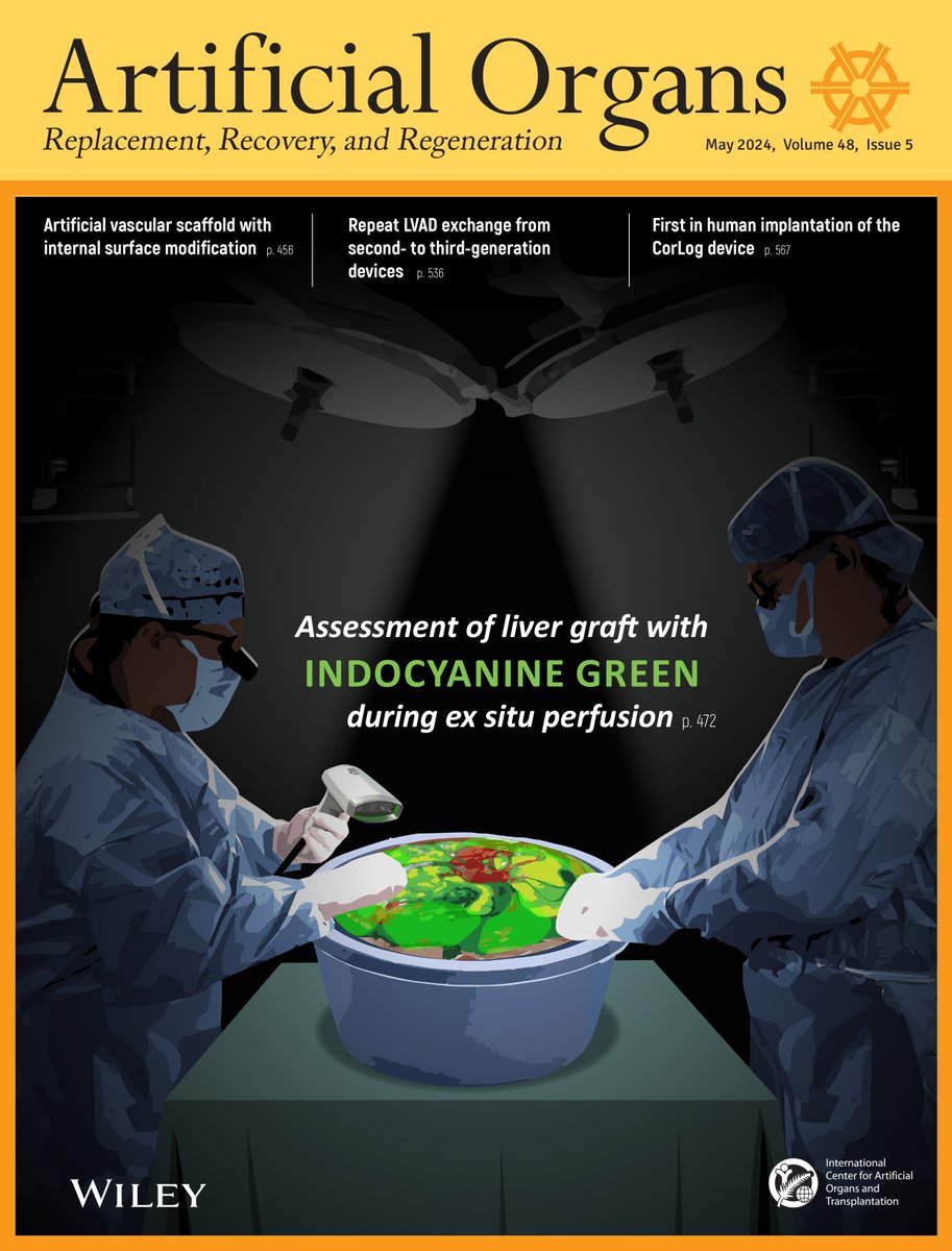 Check out the May issue information👇 tinyurl.com/5n8rwp7s
#OnTheCover: Assessment of #LiverGraft with #IndocyanineGreen during #ExSitu #NormothermicMachinePerfusion

#MachinePerfusion #LiverPerfusion #ViabilityAssessment #ICGfluorescence