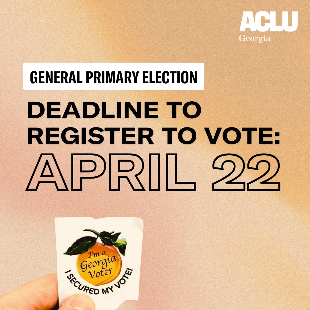 Every vote makes a difference; don’t miss your chance to have a say in GA’s future! Mark your calendars for the General Primary Election. #Election2024 Visit the state’s website to check your registration status, polling location, sample ballot, & more: bit.ly/3MuwIoV