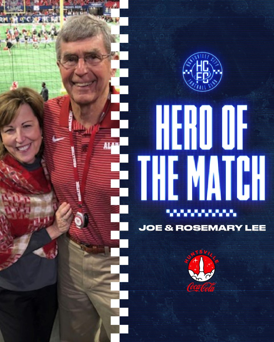 Prior to Saturday's match, we honored Joe and Rosemary Lee with our @HSVCocaCola Hero of the Match ⭐️
