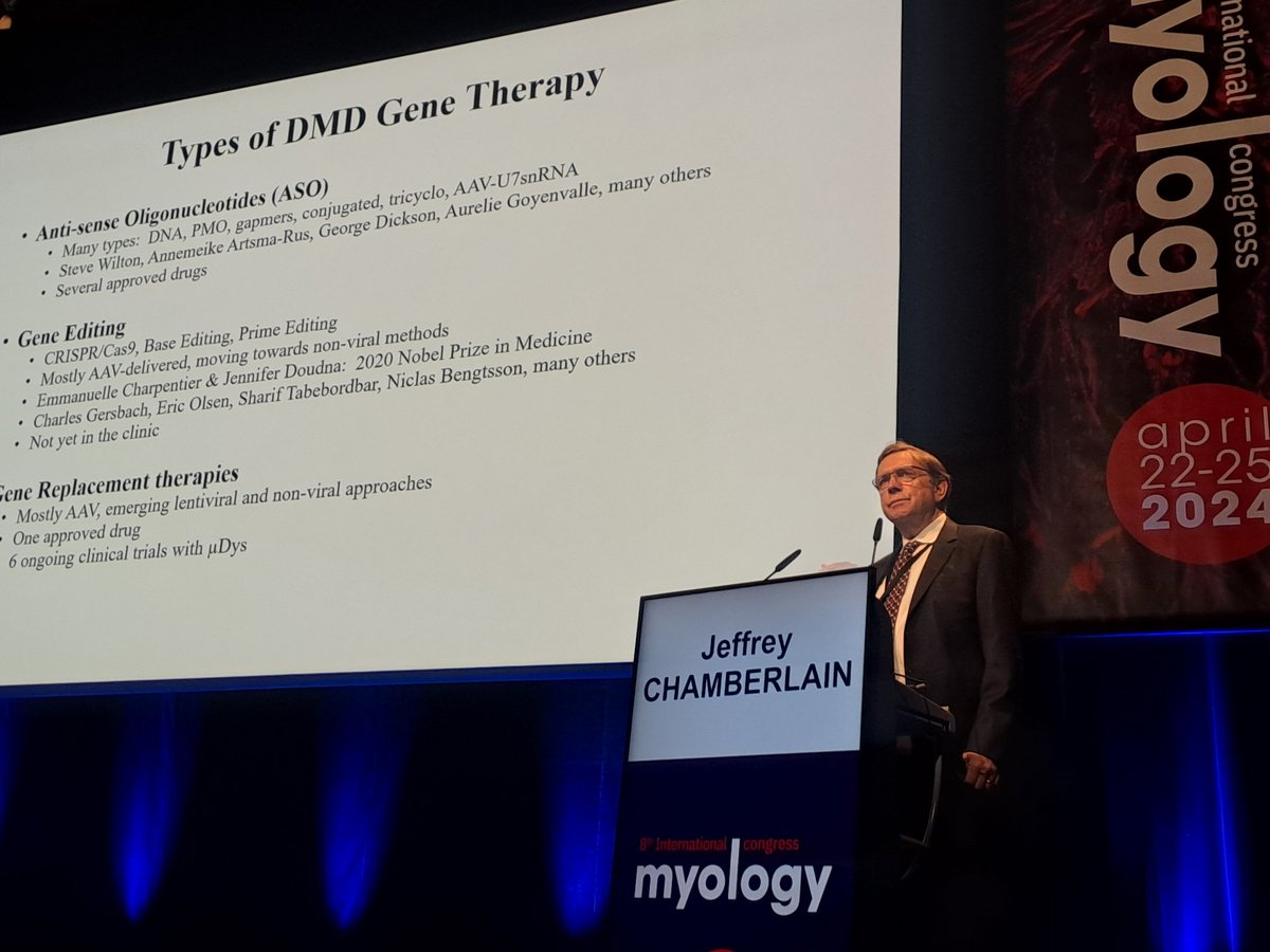 2de conférence d'ouverture par Jeffrey Chamberlain, pionnier de la thérapie génique  de la myopathie de Duchenne #myology2024 @Myology2024