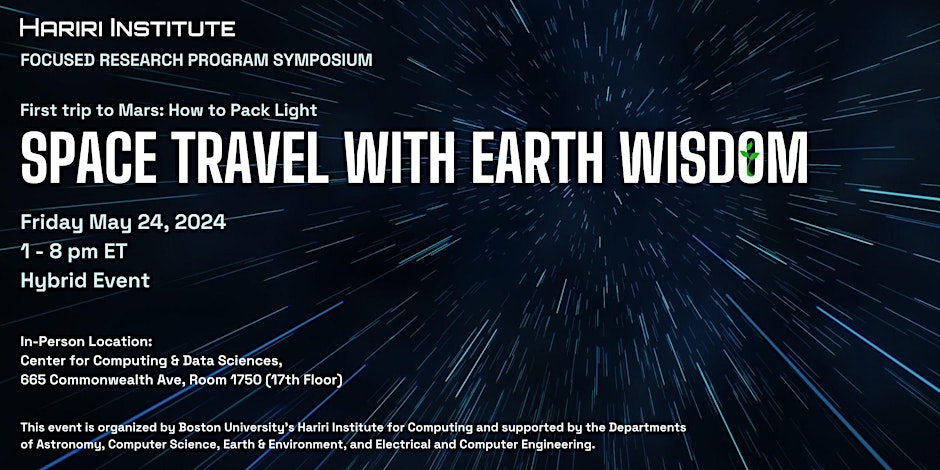 How we can approach space travel &amp; co-create sustainable, ethical human colonies on Mars? 
Join the discussion at "Space Travel with Earth Wisdom,"  our symposium featuring researchers at the intersection of #space science, #ecology, #sustainability &amp; #ML
tinyurl.com/2bshaftt
