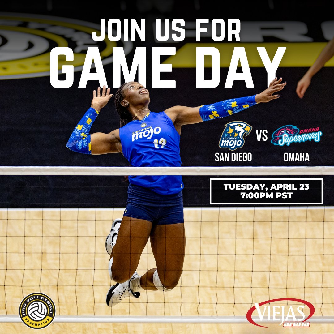 Spike-tacular plays by the San Diego Mojo. 🔥

🗓 April 23, 2024
🆚: Omaha Supernovas
⏱️: 7 PM PST
🏠: Viejas Arena
📺: YouTube @ RealProVB
🎟️: provolleyball.com/mojotix

#SanDiegoMojo #SanDiegoVolleyball #ProVolleyball #WomensVolleyball #ViejasArena