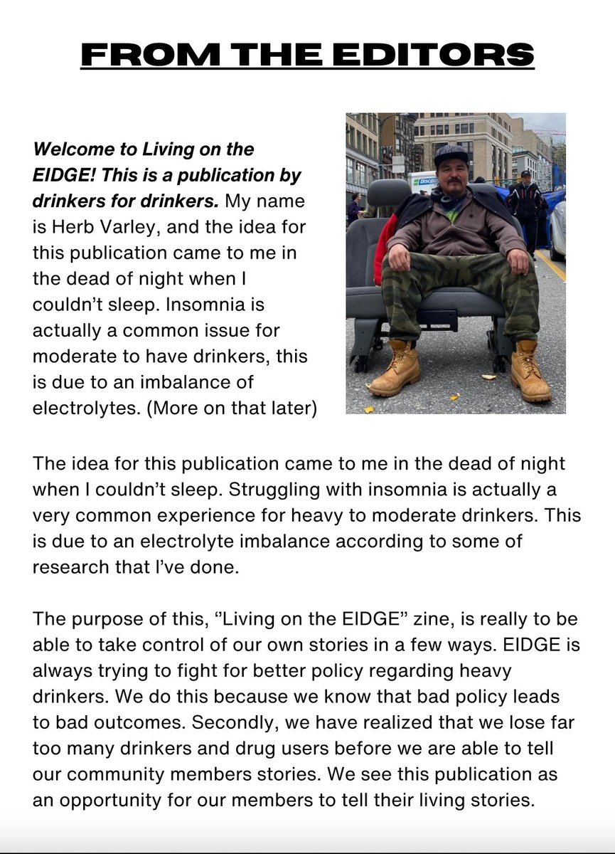 VANDUpeople's tweet image. "Living on the EIDGE" is a brand new VANDU Zine produced by and for illicit drinkers! (1/3) 

vandu.org/wp-content/upl…