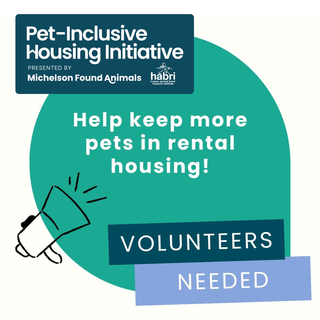 Calling all animal advocates and research lovers! Do you love pets AND making a difference? This #NationalVolunteerWeek, help us keep more pets with their families! Learn more and sign up at petsandhousing.org! #nationalvolunteermonth