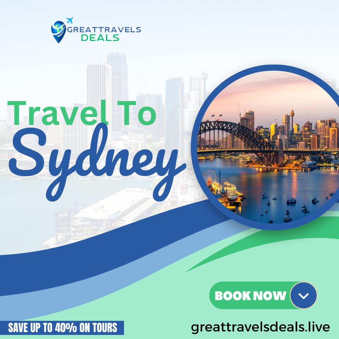 Ready to explore Sydney? 🌏 Don't miss out on the adventure of a lifetime! SAVE UP TO 40% ON TOURS when you book through greattravelsdeals.live Discover the iconic landmarks, breathtaking beaches, and vibrant culture of Sydney! 

#TravelSydney #ExploreAustralia #AdventureAwaits