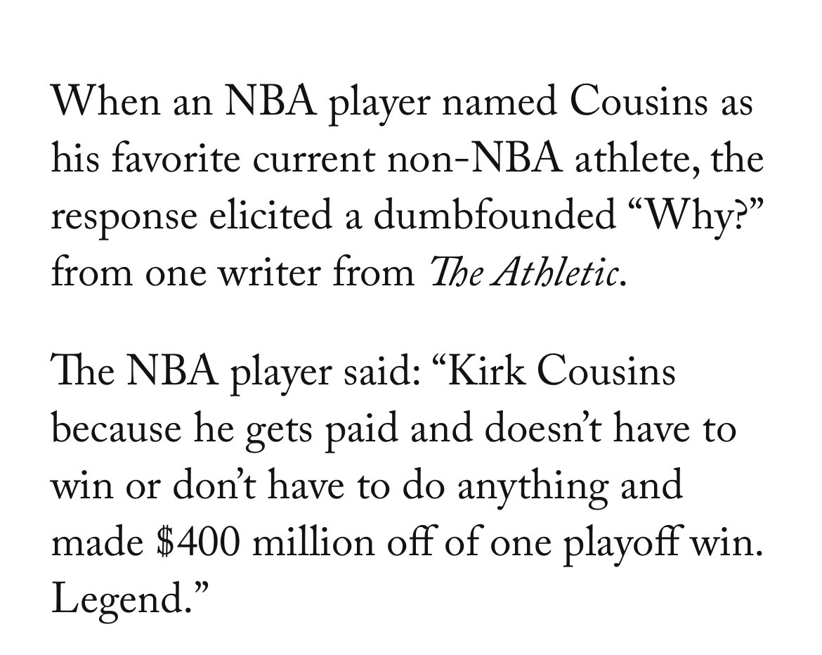 This quote from The Athletic’s anonymous NBA player poll is gold 😂 theathletic.com/5433545/2024/0…