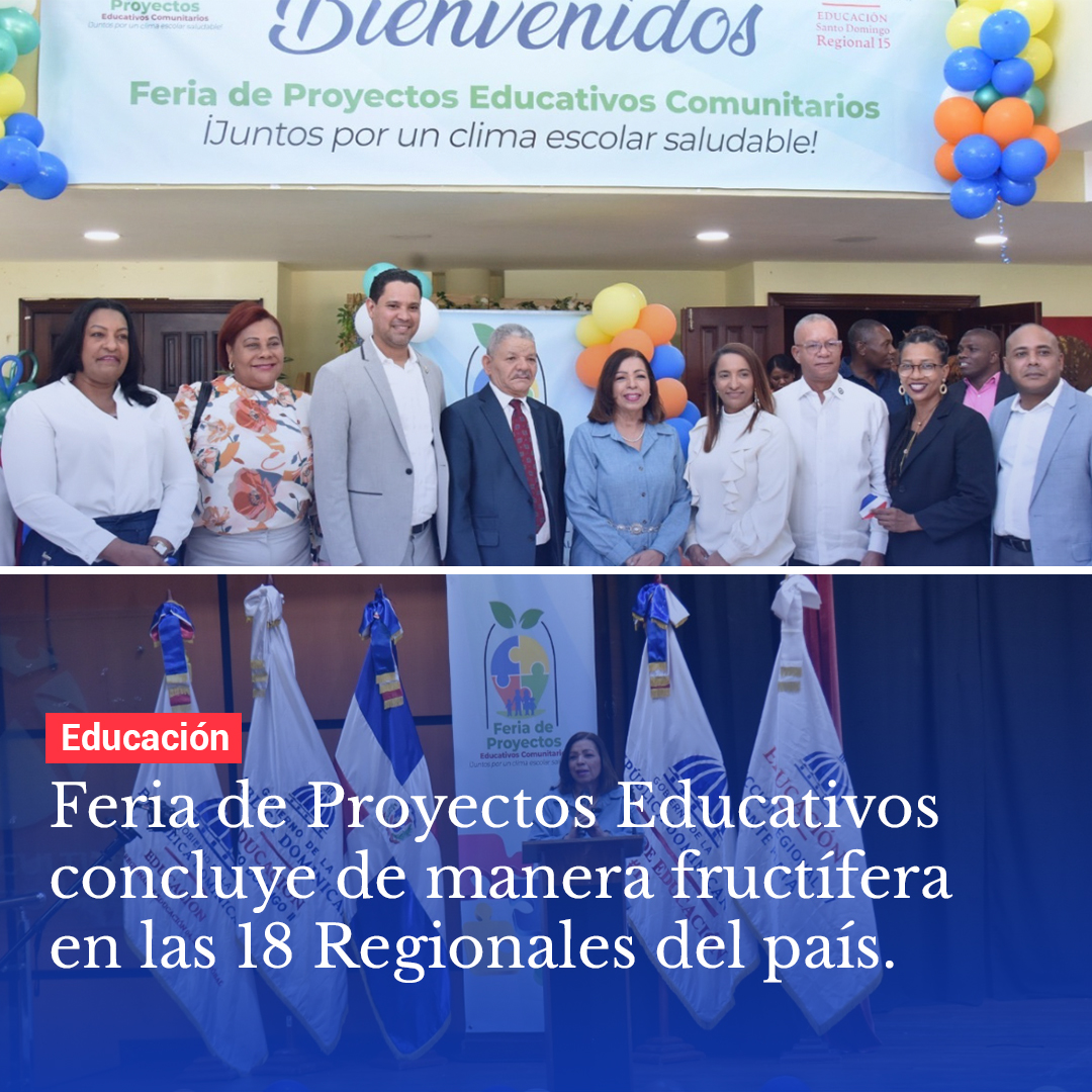 Feria de Proyectos Educativos concluye de manera fructífera en las 18 Regionales del país @educacionrdo 

👉🏻 809.do/feria-de-proye…

#809do #EducacionRD #MinisterioDeEducacion 
Todas las #Noticias ingresando en ➡️ 809 🇩🇴 #RD