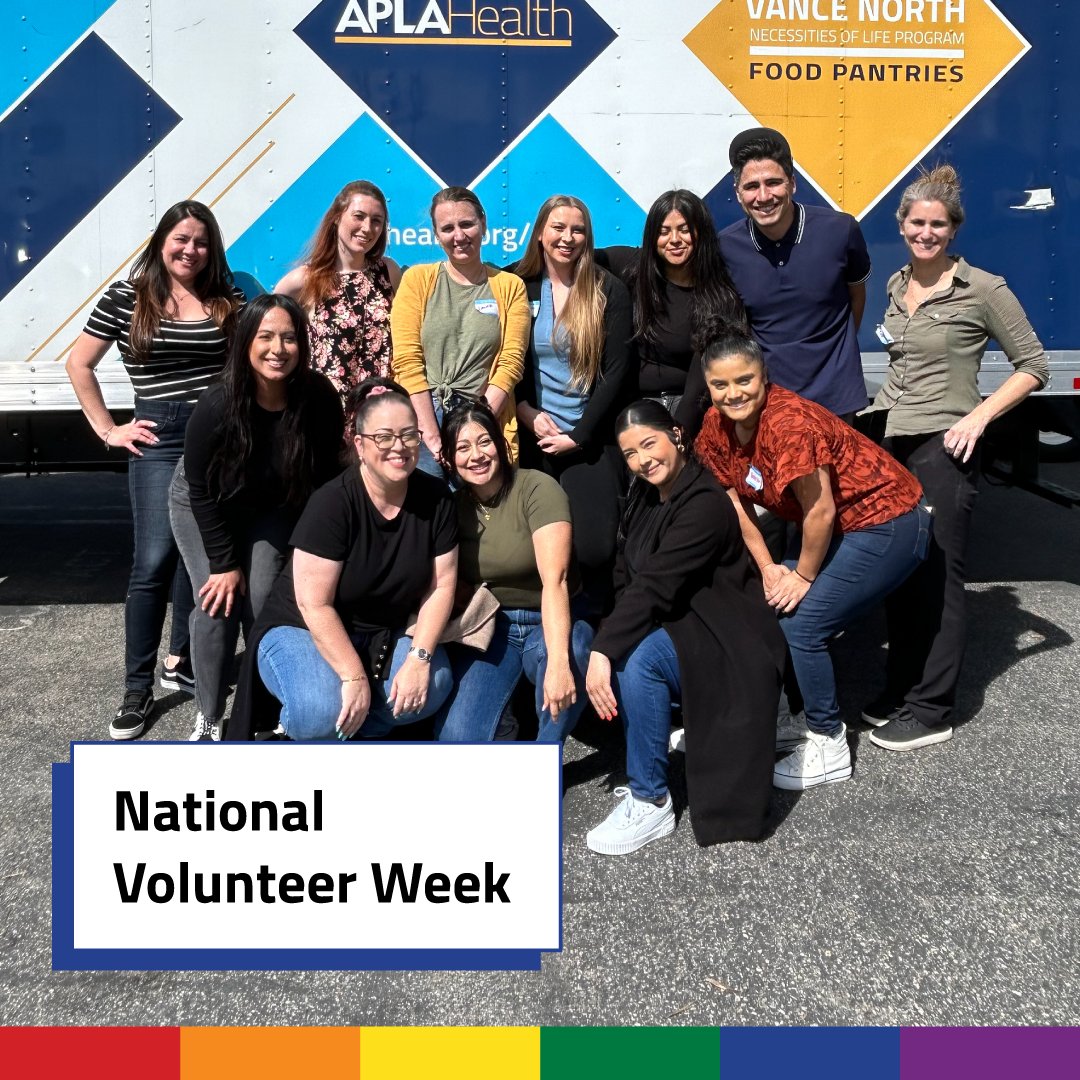 This #NationalVolunteerWeek, we honor the vibrant spirits who volunteer at @APLAHealth. ✨ Your selfless service lights the way to a healthier community. Thank you for every moment you give in support of our cause! 🏳️‍🌈💕 #LGBTQHealth