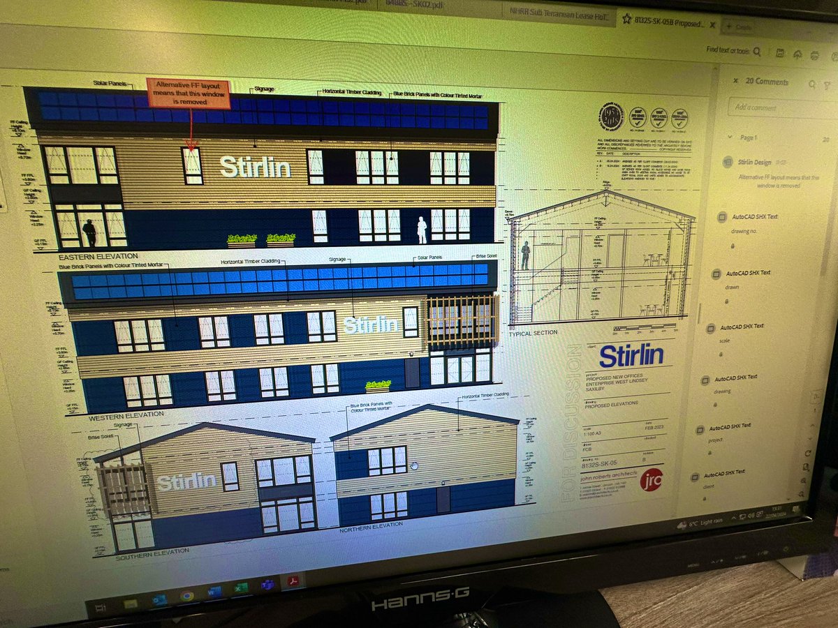 Draft version of <a href="/stirlindev/">Stirlin Group</a> HQ to review tonight. Our team have been consulted &amp; comments considered. Exciting times… Thanks <a href="/jraLincoln/">John Roberts Architects</a> for your time, expertise &amp; patience.