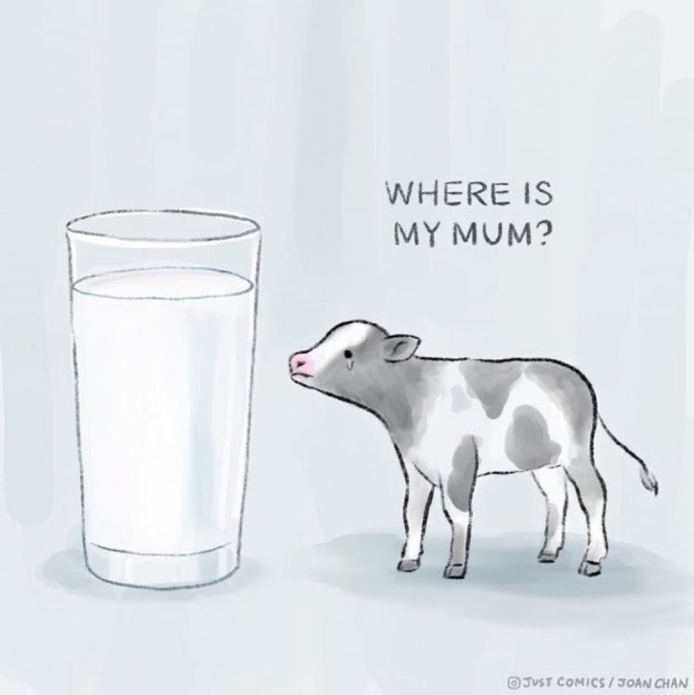 Vegan because we don’t need their milk.