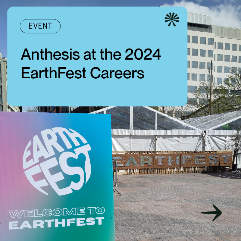 anthesis_group's tweet photo. It was great to be part of @EarthfestWorld's Career Fair 🌎 On 18 April, +1,000 students were part of inspiring talks &amp; workshops with a focus on #sustainability, plus discussions on avenues into #sustainabilitycareers led by our Anthesis experts. See highlights below 👇