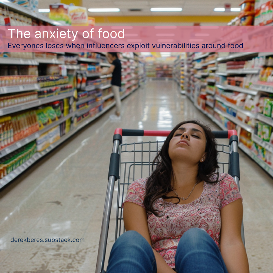 So much of the current demonization of food rhymes with orthorexia that it’s hard to distinguish between good health and an eating disorder. derekberes.substack.com/p/the-anxiety-…