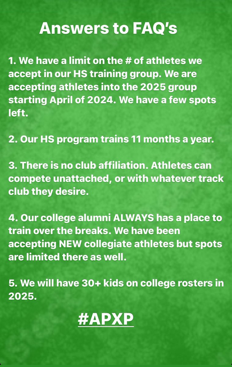 We appreciate everyone who is reaching out regarding training. Here are answers to some frequently asked questions. #GodsPlan #APXP #FactsAreFriendly