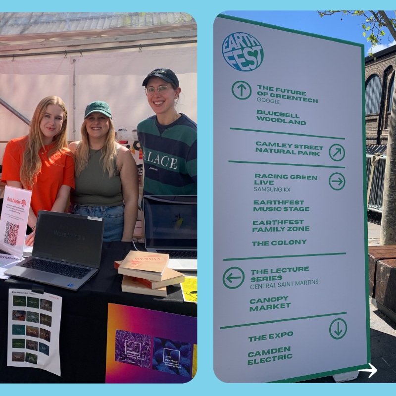 anthesis_group's tweet photo. It was great to be part of @EarthfestWorld's Career Fair 🌎 On 18 April, +1,000 students were part of inspiring talks &amp; workshops with a focus on #sustainability, plus discussions on avenues into #sustainabilitycareers led by our Anthesis experts. See highlights below 👇
