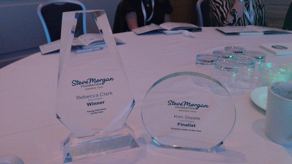 Also a huge well done to Kim, our Operations Manager, for being a finalist in the Charity Leader of the Year at the @stevemorganfdn awards.