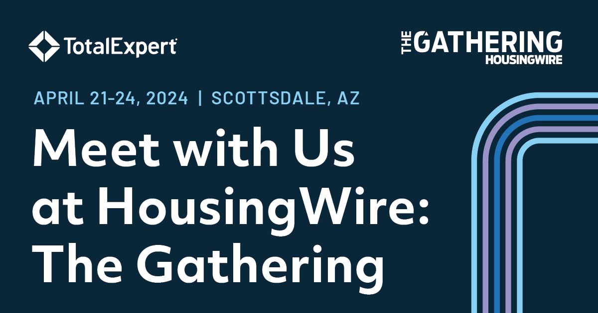 Let’s do this! @HousingWire #TheGathering is underway, and we can’t wait to connect with all of you. Stop by our kiosk to explore the latest Total Expert capabilities—and gear up for tomorrow’s Pickleball tournament! 🏓