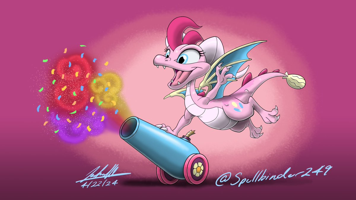 @JaneGumball @JaneGumball Party time with Pinkie Dragon Pie! #mlpfim #SpyroTheDragon