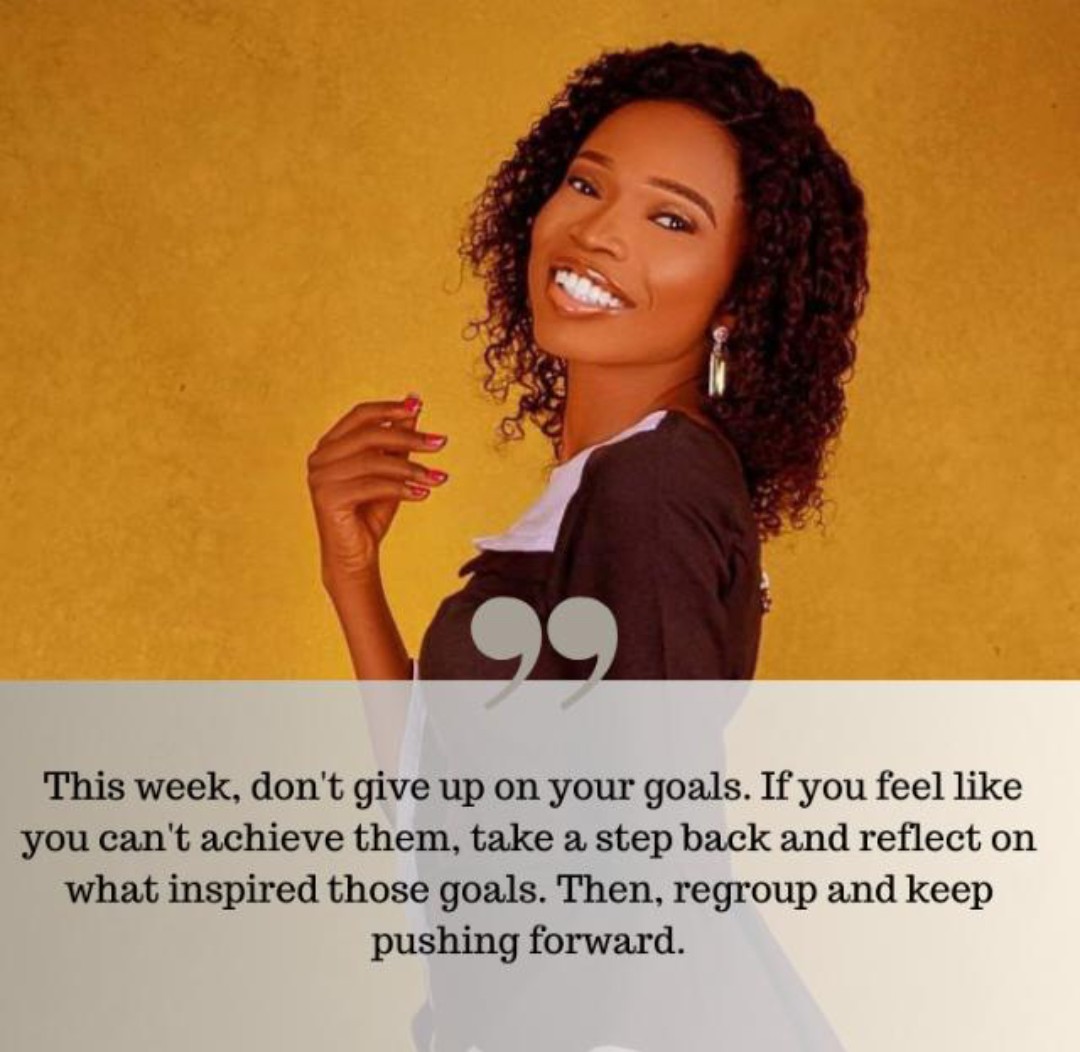 Do you feel like giving up on your business goals? Then, my caption is for you. You shouldn't give up now!✨😊✨ 
 #nigerianstartup #smes #TECH4ALL #nigerialawyer  #businessadvisor #IPlawyer #lawyersinnigeria #businesslegalprotections #digitallawyer #digitallawyersnetwork