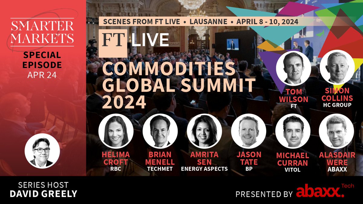 SmarterMarkets™ headed to #FTCommodities to connect directly with market participants to learn — in their words — the ways that markets &amp; infrastructure need to change to keep pace with the changing #commodities landscape

Don't miss our Special Episode airing Wednesday!