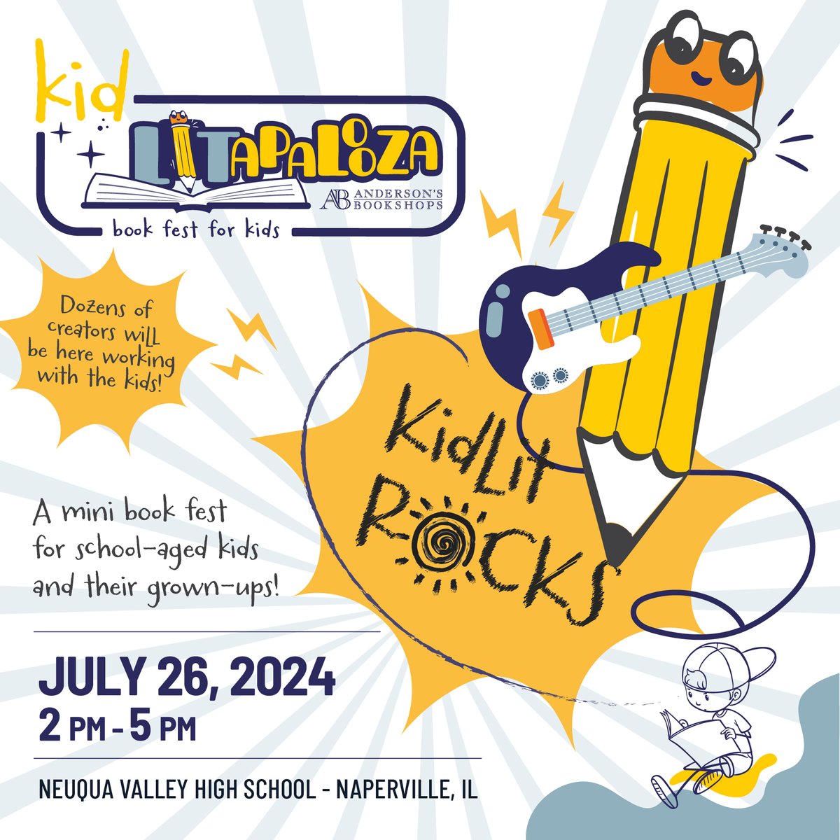 July 26th: Just $10 for kids to hang out with 50+ Authors/Illustrators, a chance to meet ALL of them and create WITH them!? kidLITapalooza: A mini-bookfest for kids in grades 1-8 this summer w/ keynote speaker Loren Long @lorenlong REGISTER: KidLITapalooza2024.eventcombo.com