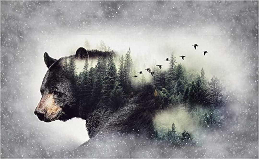 #Callofthewild #Blackbear #Bear #wilderness #Digital #Sewing #quilting #crafting  #Majestic #Camping Black Bear 27 X 43    buff.ly/3K0k2XV