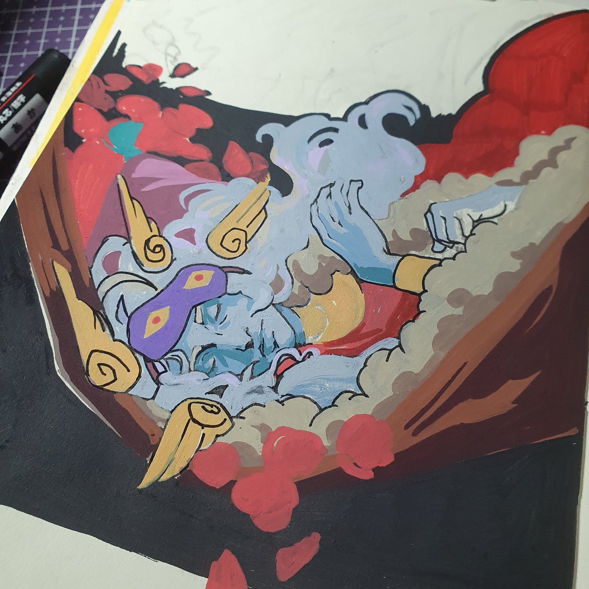 mr_ame_'s tweet photo. still painting in notebooks, nothing new :3
#wip https://t.co/KIjGwSY79z