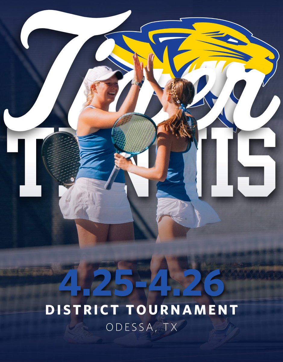 Good luck to the Frenship Tiger Tennis Team!🎾😎 Today, the Tigers are competing in the District Tournament in Odessa. Games start today and wrap up tomorrow, April 26. You got this, Tigers!🏆 📸Photo by: Camden Reese