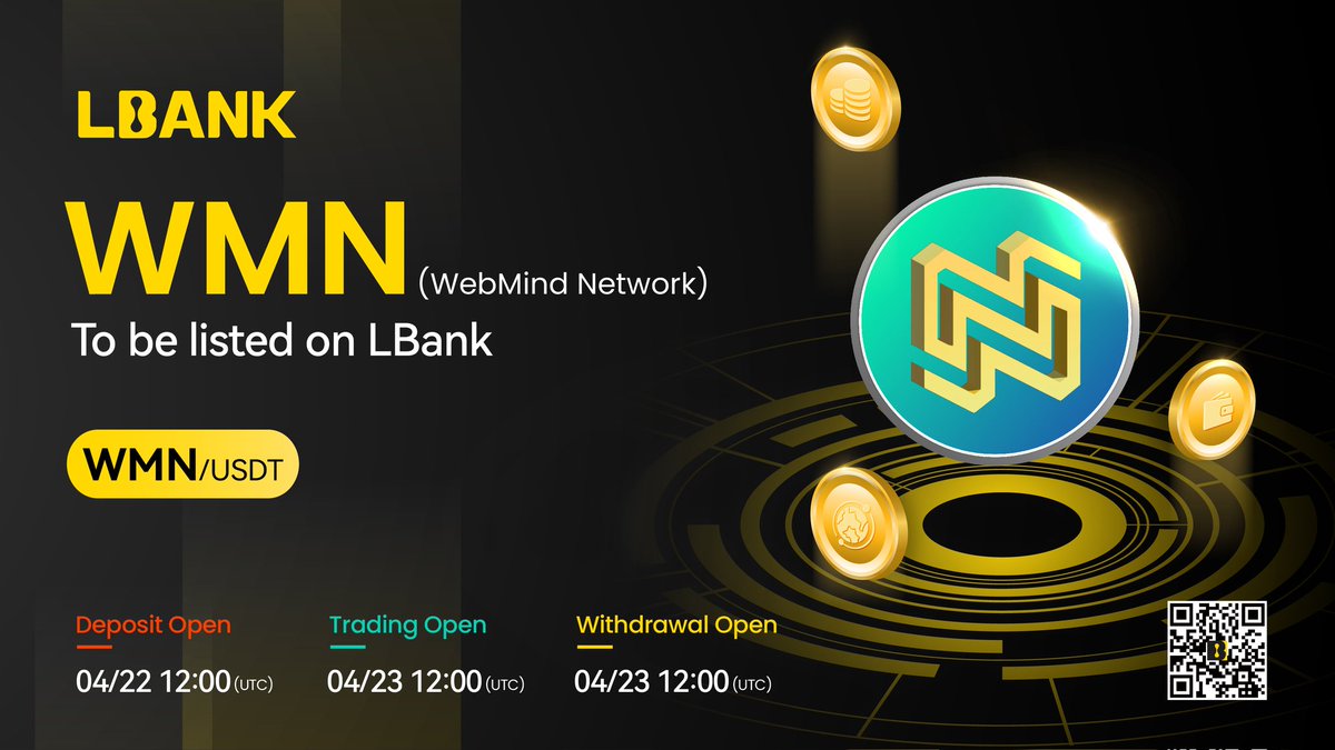 $WMN (WebMind Network) is set to be listed on @LBank_Exchange! @WebMindNetwork is leading the charge towards a more decentralized, secure, and user-centric web. Check out the details here: tinyurl.com/2s3um3t8. Don't miss this opportunity! #WebMindNetwork #CryptoListing