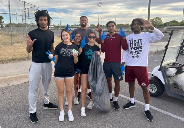 🌎 #HappyEarthDay2024 🌎 IKYMI - Our Aggie Athletes were out in full force last week beautifying our facilities as part of the @ConferenceUSA Earth Day initiative #AggieUp | #NoLimitsOnUs