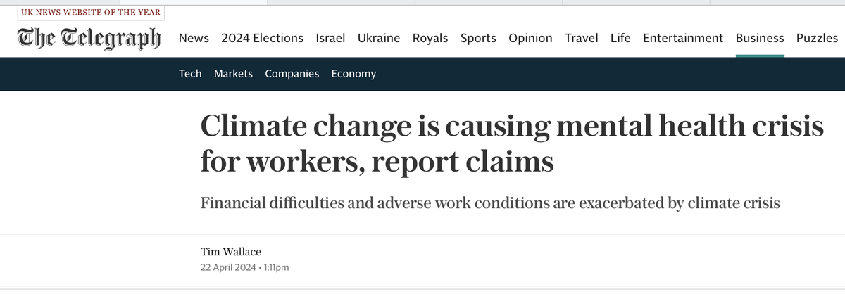 The report is from the UN International Labour Organization @ilo so take it with a grain of salt. There is no discernible climate change occurring that any outdoor worker can perceive. Outdoor workers -- such as fishermen, farm workers and construction workers -- have always had