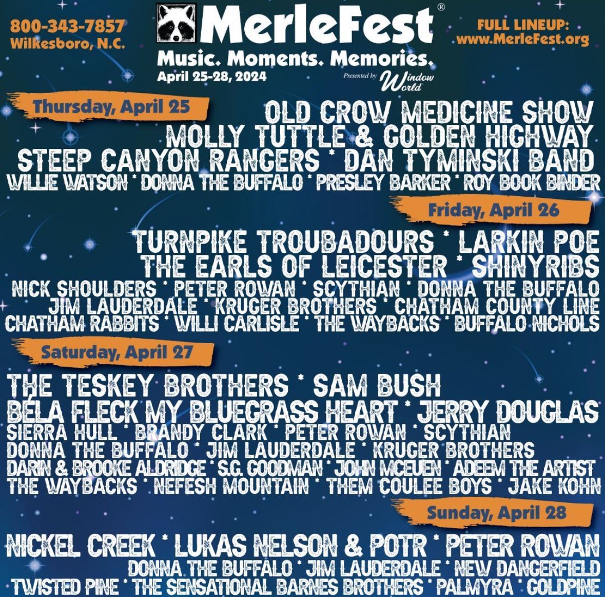 Who has their tickets already? See you at @MerleFest! merlefest.org